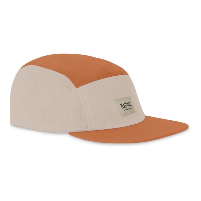 Casquette Lin Bicolore | Orange