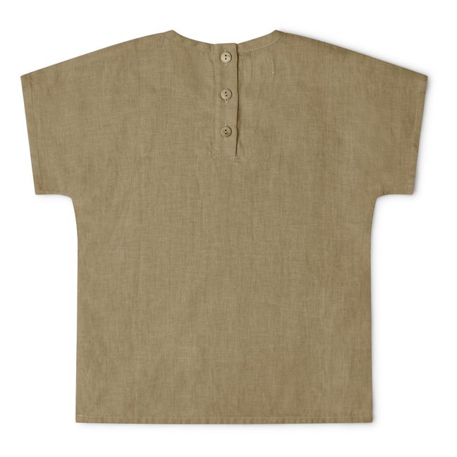 T-Shirt Leinen Easy | Khaki