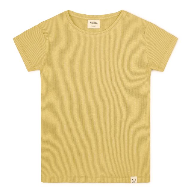 T-Shirt Coton Bio Côtélé | Verde
