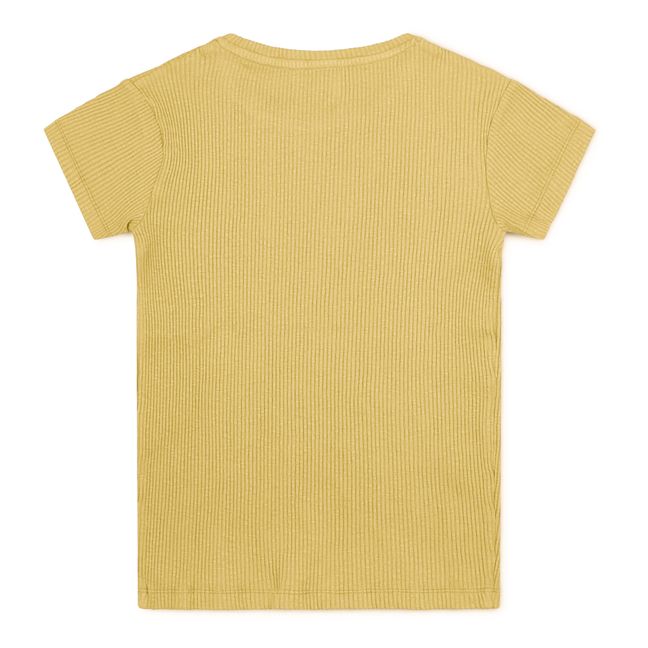 Camiseta de algodón orgánico acanalada | Verde