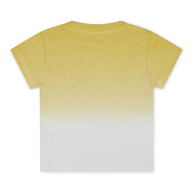 T-Shirt in cotone organico Tie and Dye | Giallo