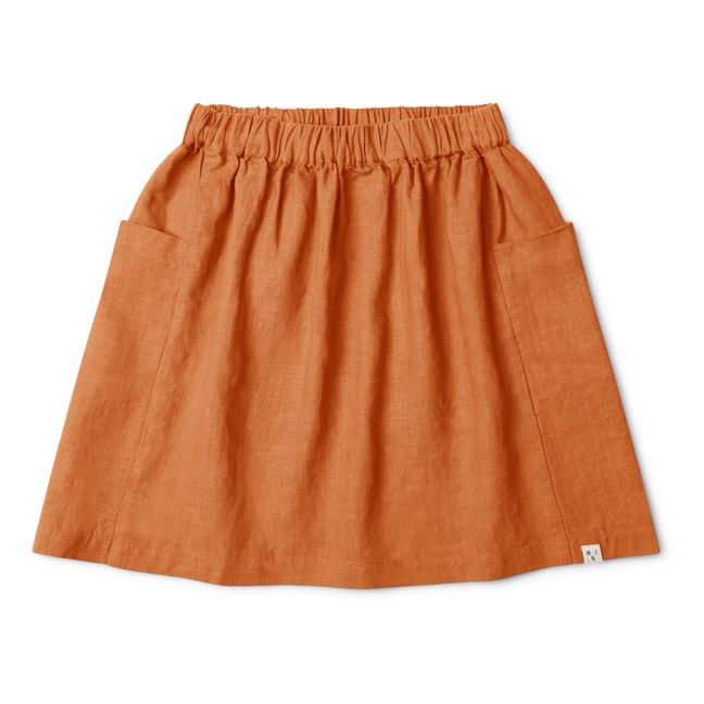 Jupe Lin Poches | Rouille