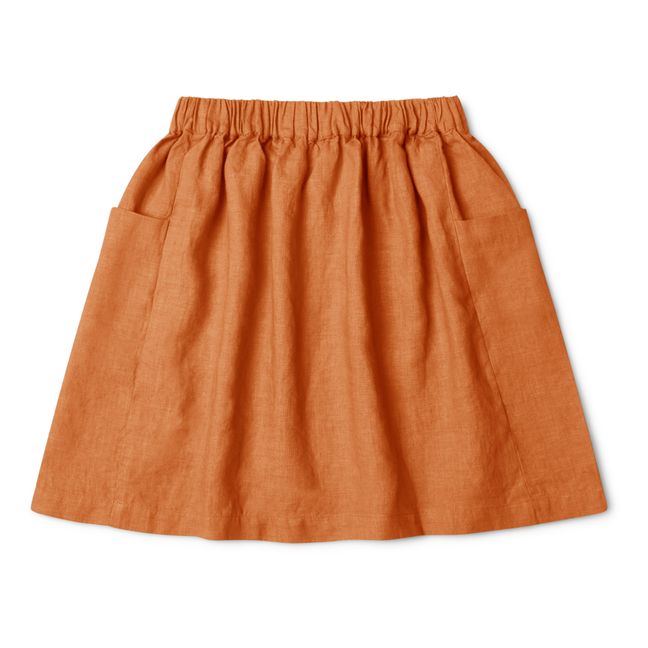 Jupe Lin Poches | Rouille