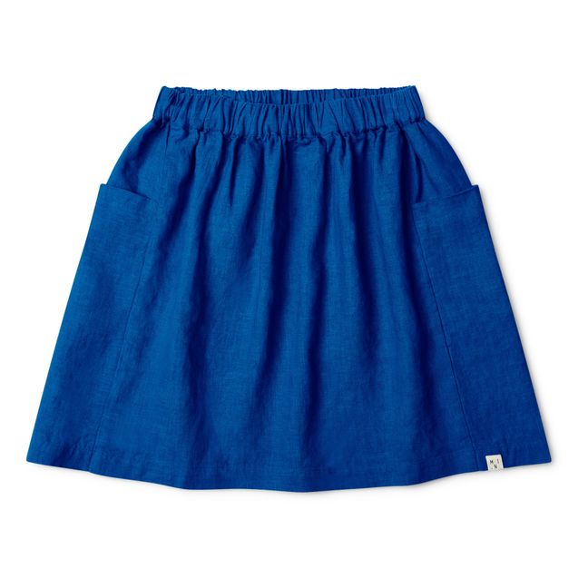 Jupe Lin Poches | Bleu