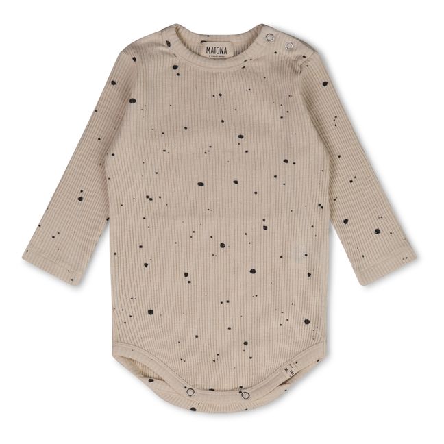 Body a costine in cotone organico | Ecru
