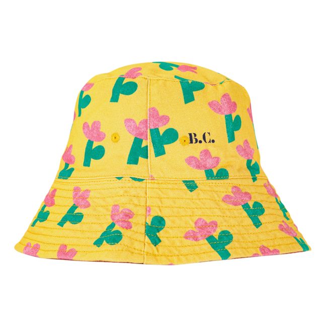Bob Réversible Fleurs | Jaune