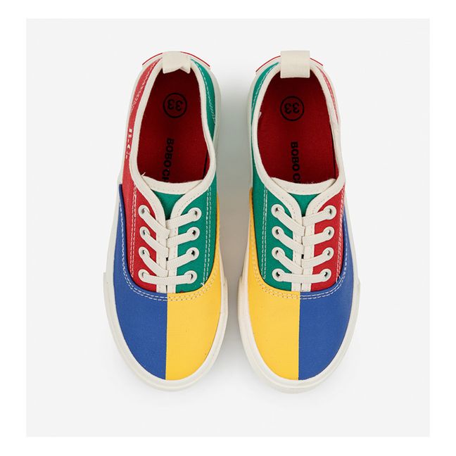 Sneakers bicolore con lacci | Blu