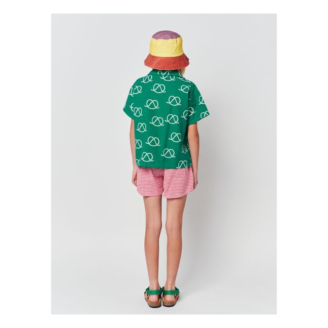 Camisas de algodón ecológico con estampado de nudos | Verde