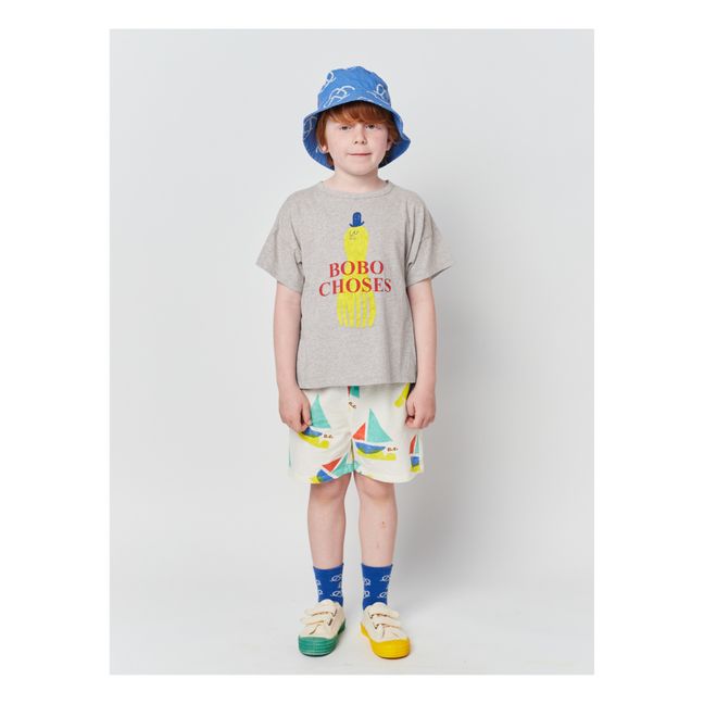 Organic Cotton Fleece Boats Shorts | Ecru