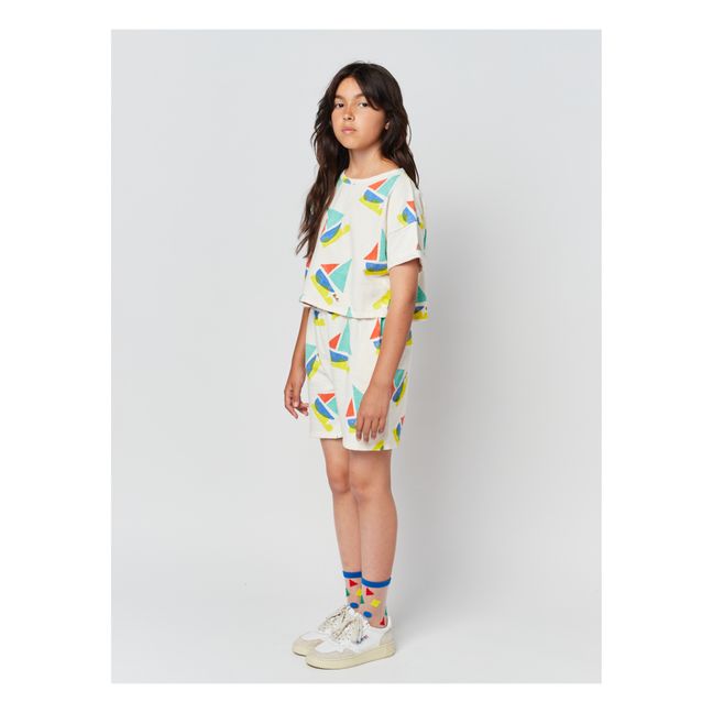 Organic Cotton Fleece Boats Shorts | Ecru