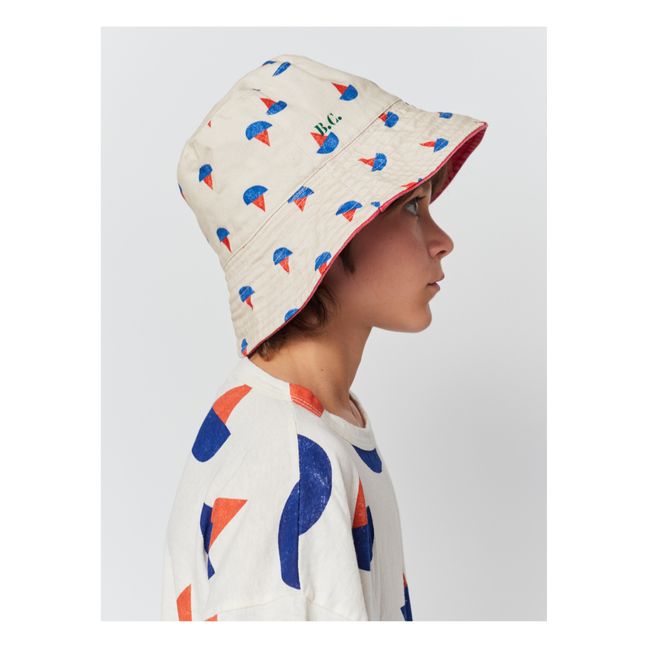 Boats Reversible Bucket Hat | Ecru