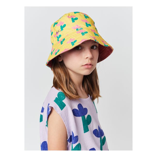 Bob Réversible Fleurs | Jaune