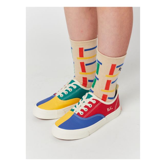 Two-tone Laces Sneakers | Blau
