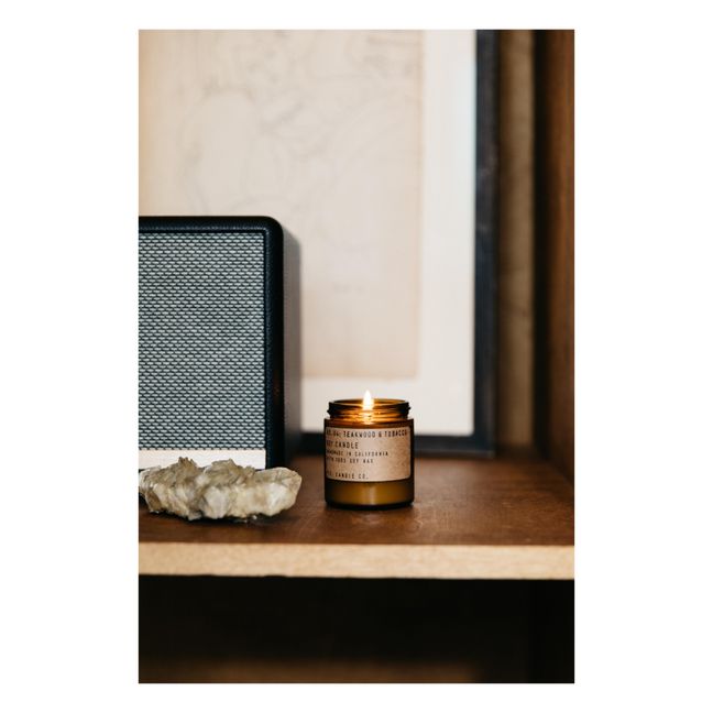 Candela profumata di soia n°4 Bois de teck & tabac - 100 g