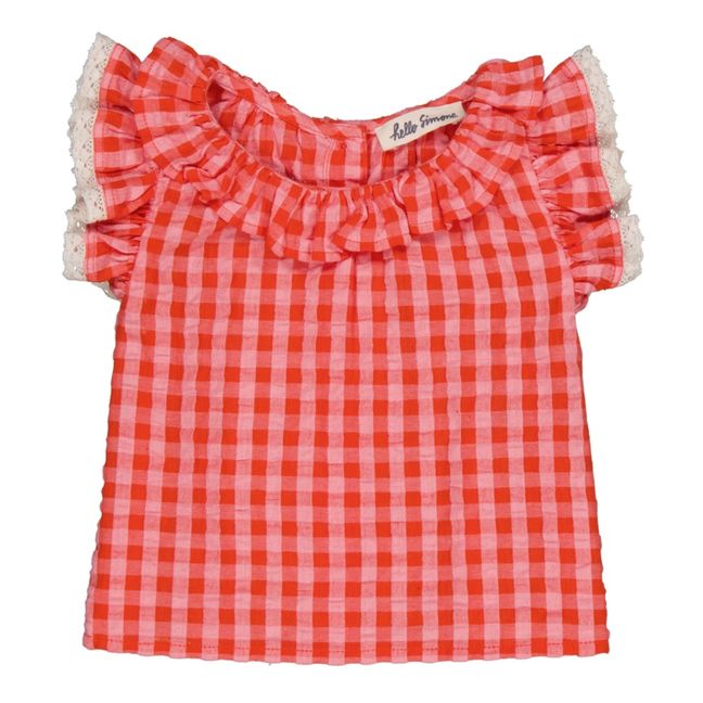 Gingham Blouse | Pink