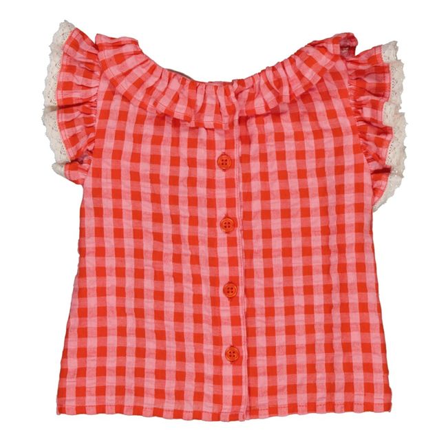 Gingham Blouse | Pink