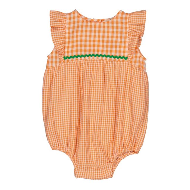 Barboteuse Vichy | Abricot