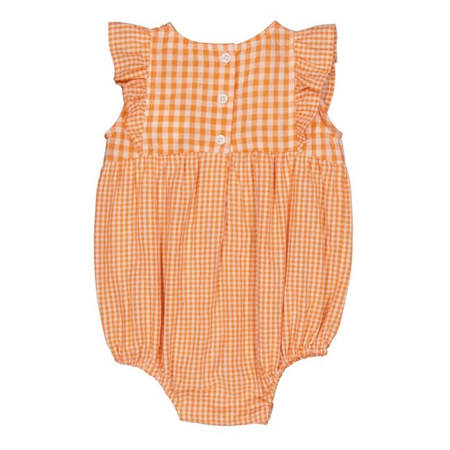 Gingham Romper | Apricot