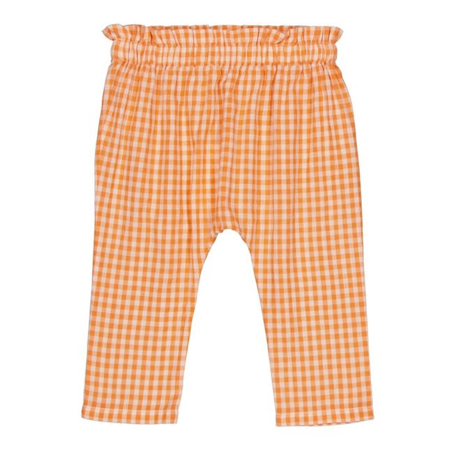 Gingham Baby Pants | Apricot