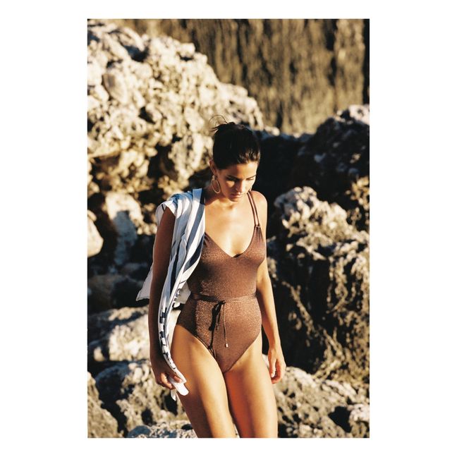 Melrose Metallic One-piece Swimsuit | Marrone