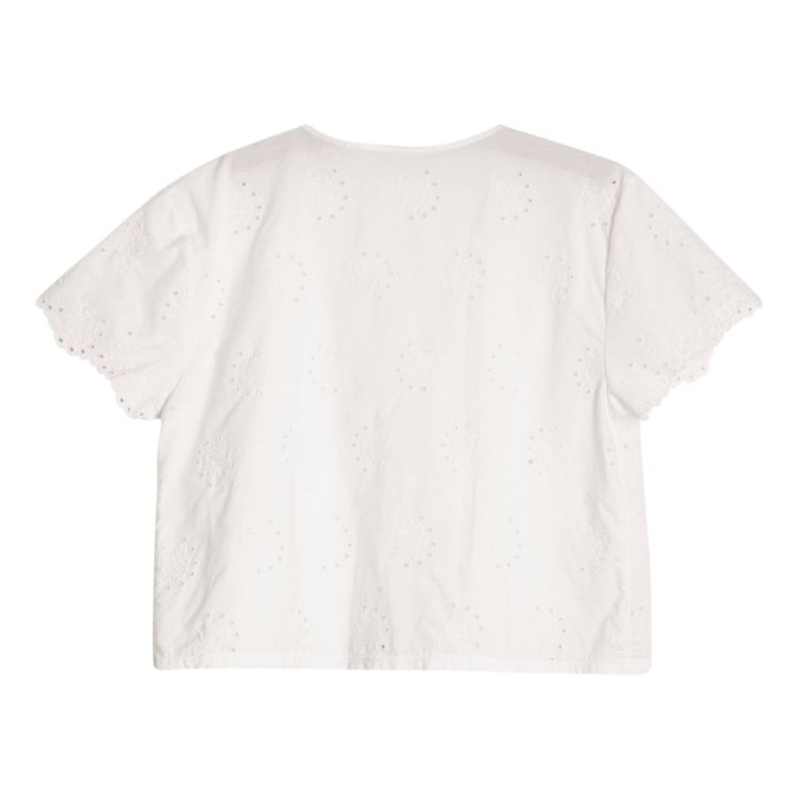 Luciana Embroidered Pyjama Top | Blanco- Imagen del producto n°5