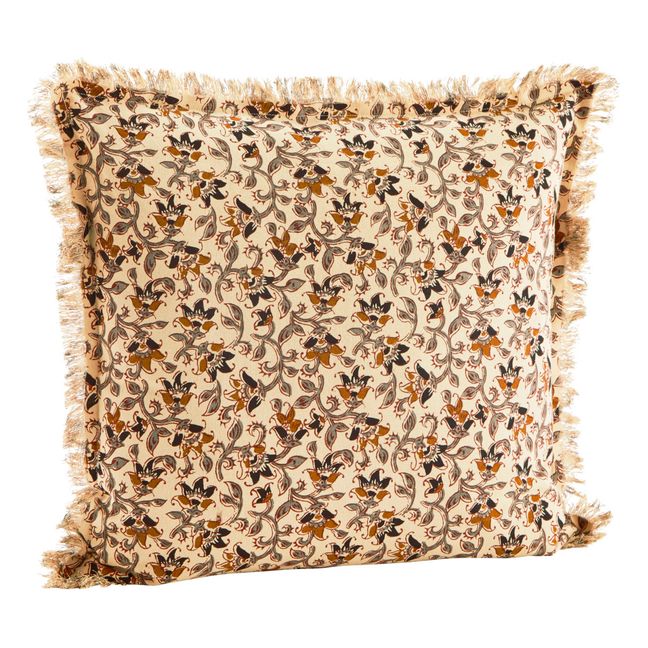 Kissenhülle mt Fransen | Beige