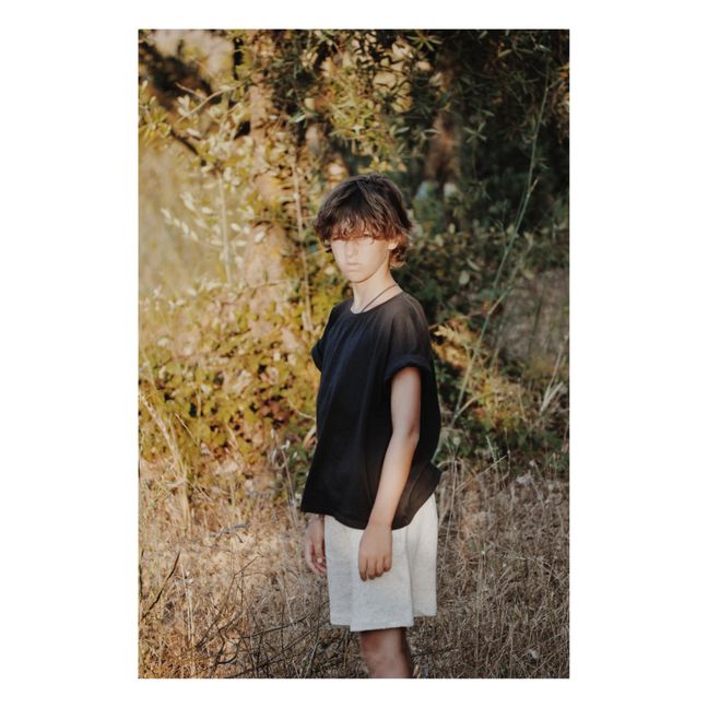 Eça Organic Cotton Flannel Shorts | Heather grey