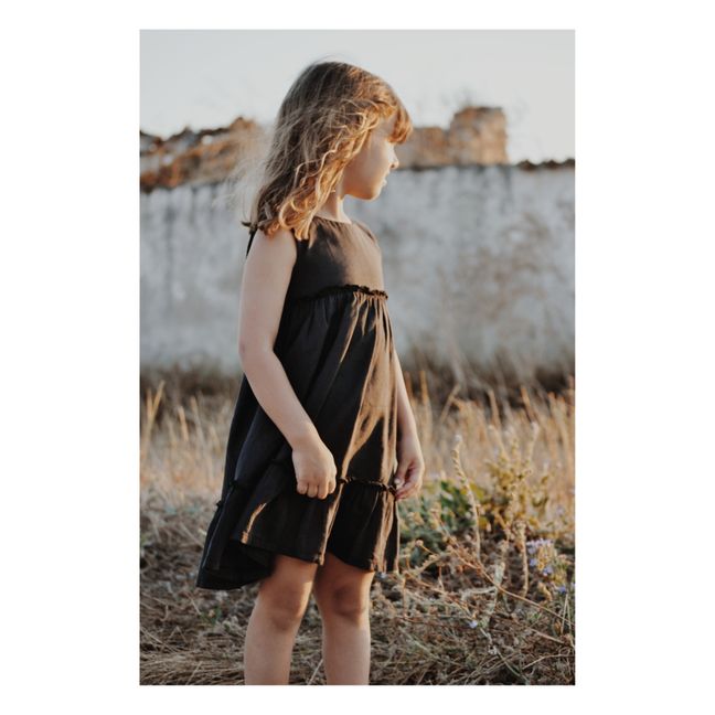 Vestido Ermelinda de algodón orgánico | Negro
