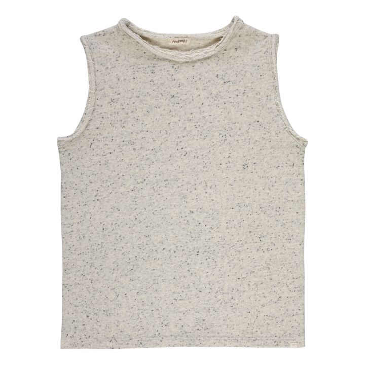Joan Organic Cotton Fleece Tank Top | Gris Jaspeado- Imagen del producto n°0
