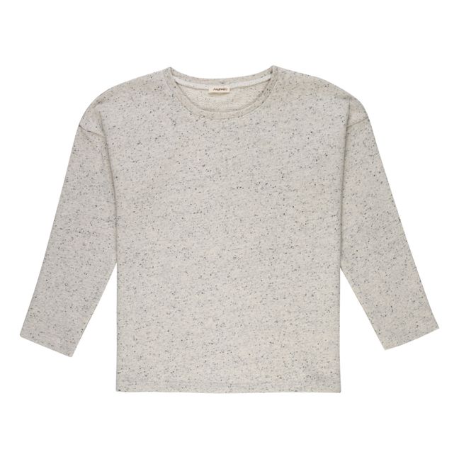 Eduardo Organic Cotton Flannel T-Shirt | Gris Jaspeado