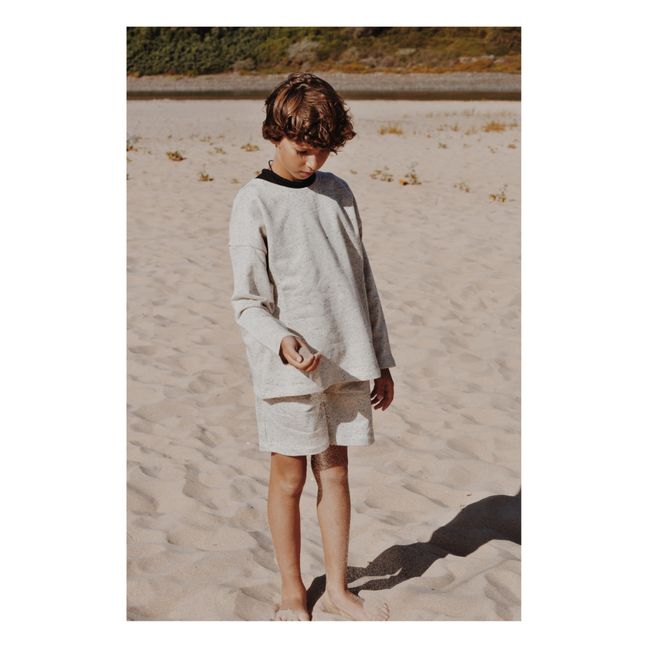 Eduardo Organic Cotton Flannel T-Shirt | Gris Jaspeado