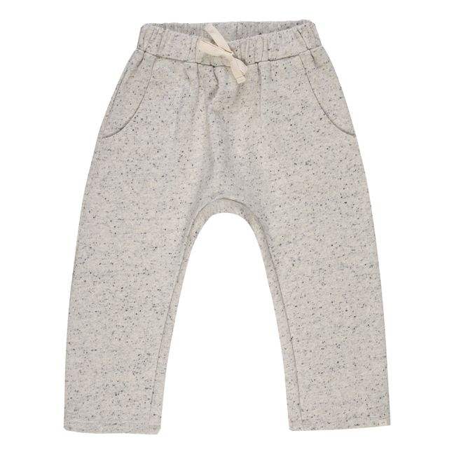 Pantaloni in pile di cotone organico Amelie | Grigio chiné