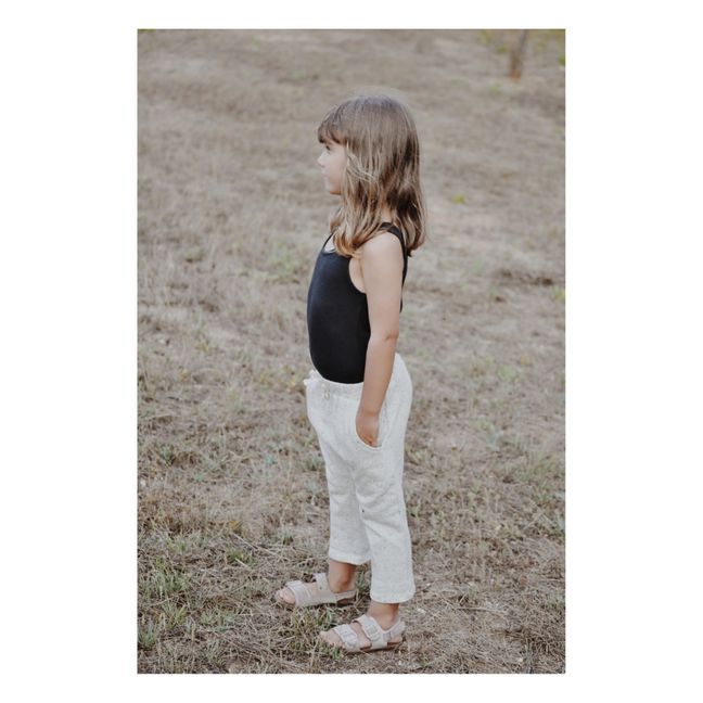 Pantalon Molleton Coton Bio Amelie | Gris chiné