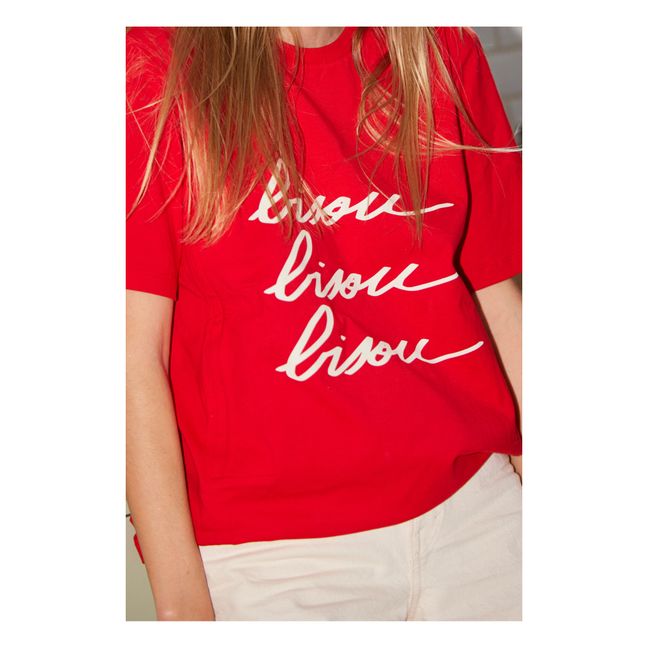 T-Shirt d'Allaitement Plein de Bisous x Mathilde Cabanas | Rojo