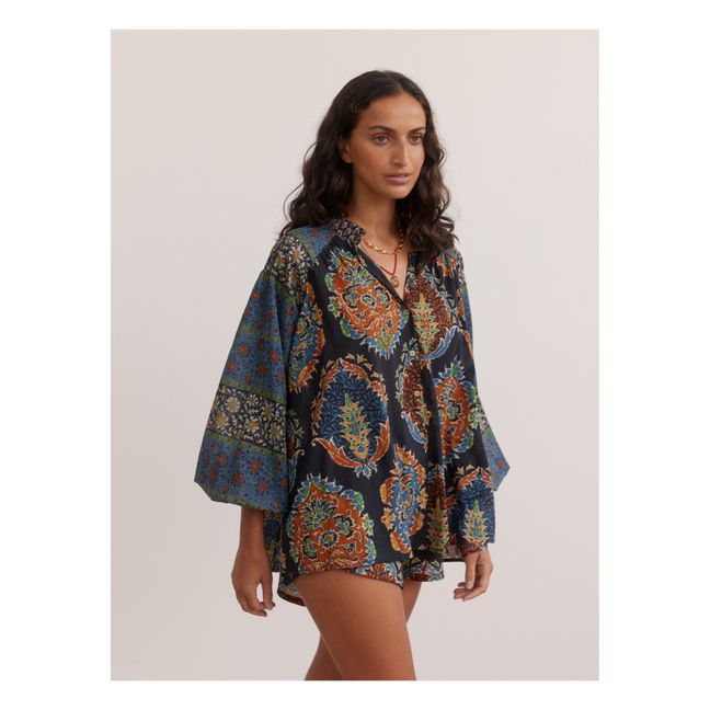 Bluse Rhea Bio-Baumwolle | Schwarz