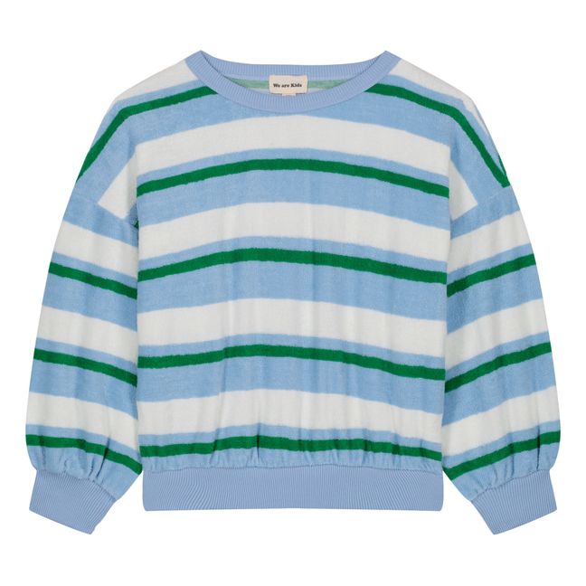 Tony Organic Cotton Terry Sweatshirt | Light blue