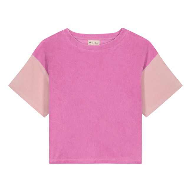 Jordan Two-Tone Organic Cotton Terry T-shirt | Rosa