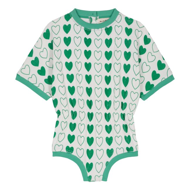 Romy Hearts Organic Cotton Terry Romper Suit | Weiß
