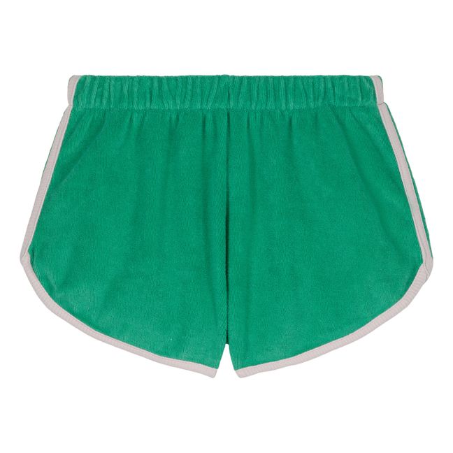 Pantalón Corto de rizo de algodón orgánico Juju | Verde Abeto