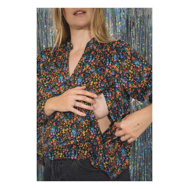 Blouse d'Allaitement Time for Flowers | Noir