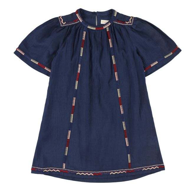 Anne Cotton Gauze Dress | Azul Marino