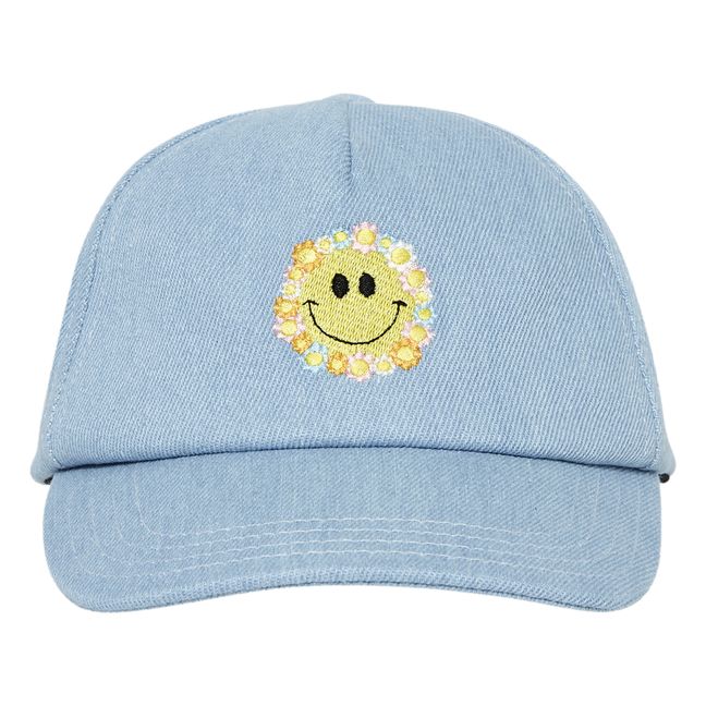Casquette Denim Bleach FlowerSmile | Bleu