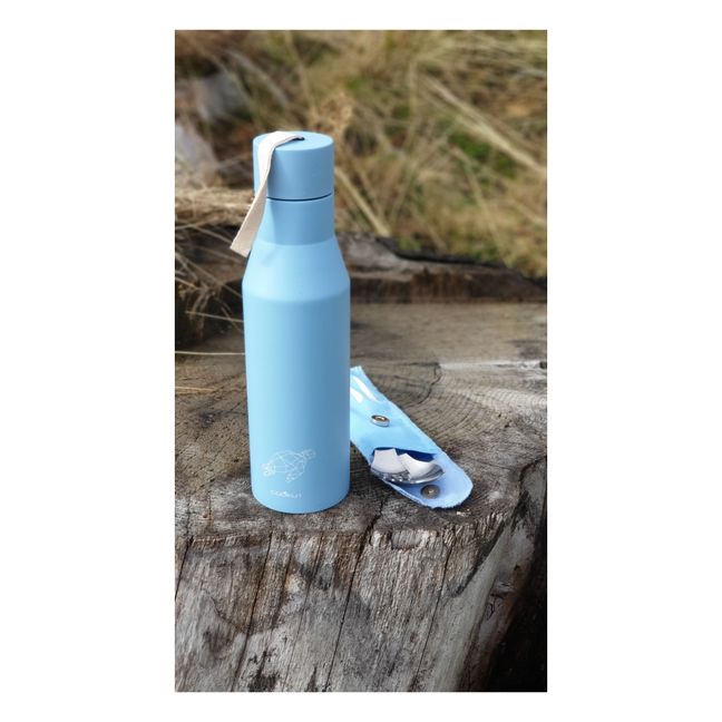 Cubiertos nómadas de acero inoxidable | Azul Claro