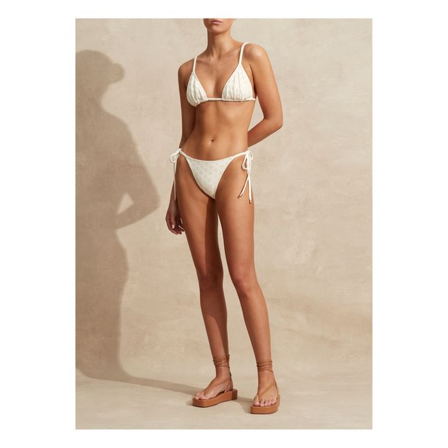 Parte inferior del bikini con flores | Blanco