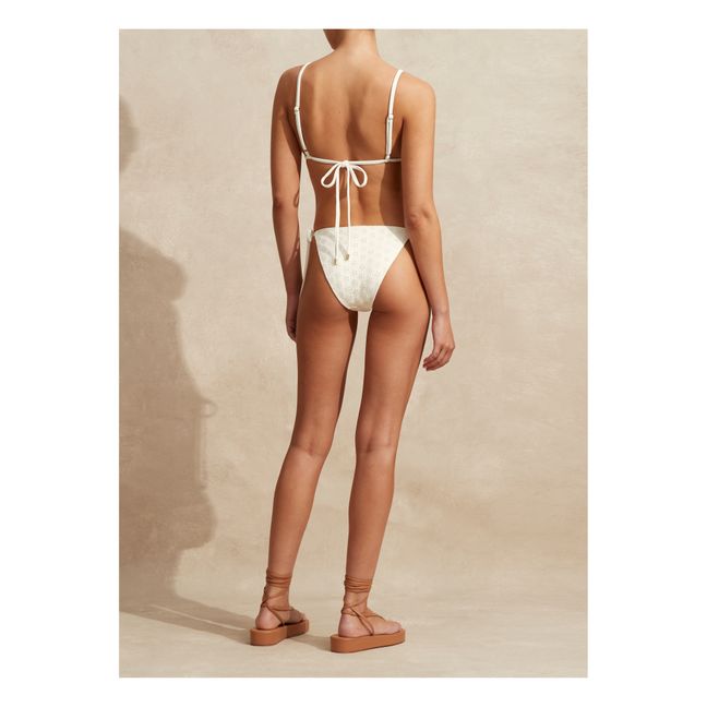 Parte inferior del bikini con flores | Blanco