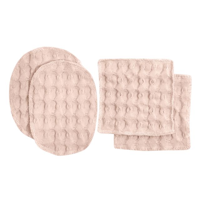 Coton réutilisable gauffré  | Powder pink