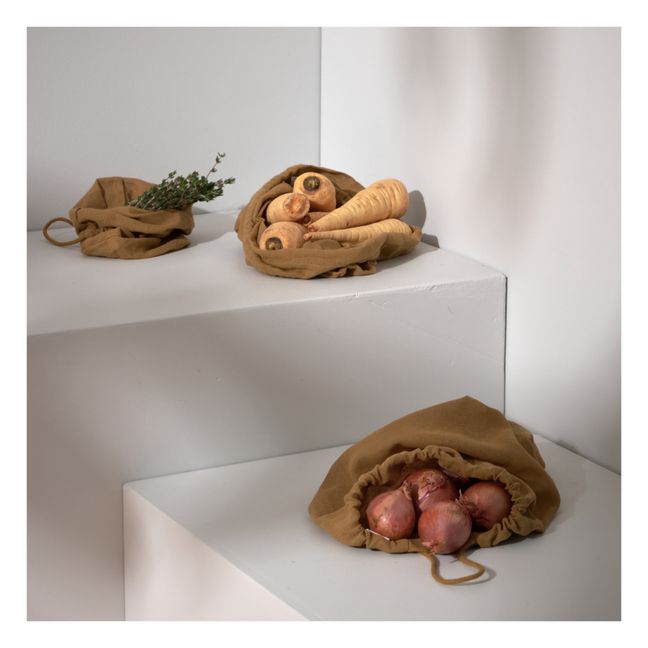 Food bag in cotone bio - Set di 3 | Verde militare