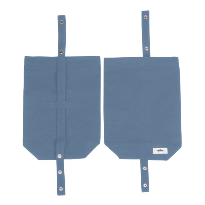 Bolsa para el almuerzo de algodón ecológico | Azul Gris- Imagen del producto n°2