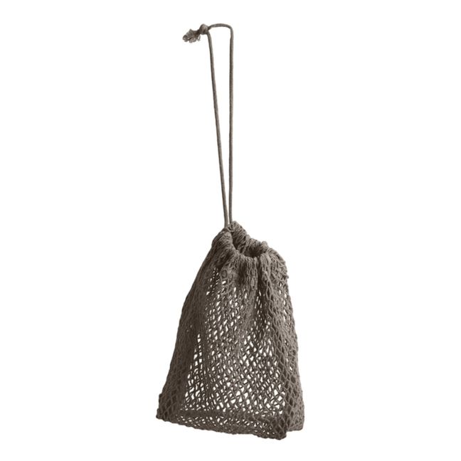 Bolsa de red de algodón orgánico L | Marrón