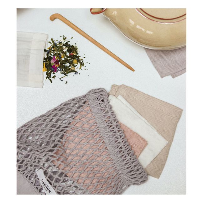 Netztasche aus Bio-Baumwolle L | Lila